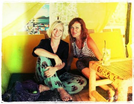 Relaxing with Frederika – also a world traveler, whom I met in Kathmandu and who gave me the idea of the retreat. I met her again on Gili Air where she's rented a small house to spend some time there – understandable, the island really is close to paradise ("close to" because of the huge black spiders I saw there – thankfully, only outside of houses).