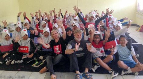 Neben mir ein Australier auf Freiwilligendienst