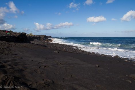 Der letzte Rest von Lavastrand in Kalapana